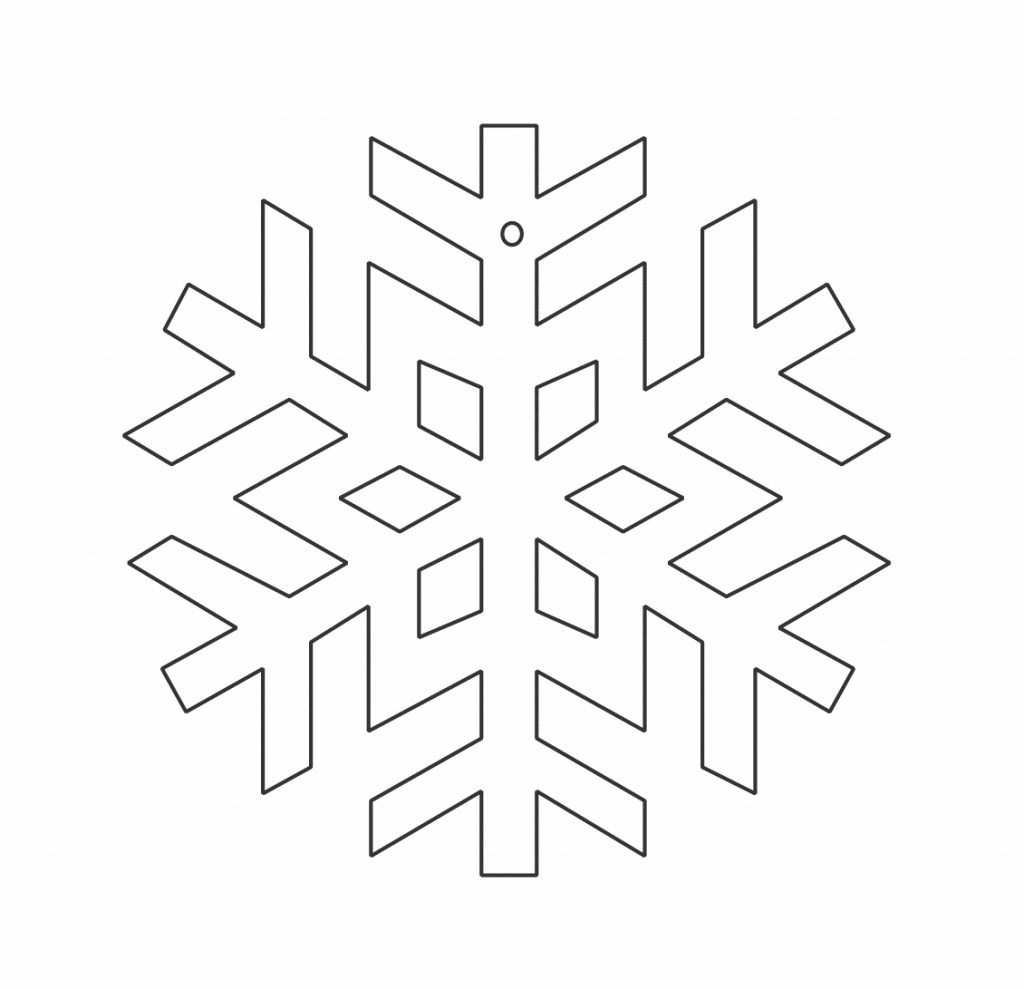 Copo de nieve 75 — vector para corte CNC