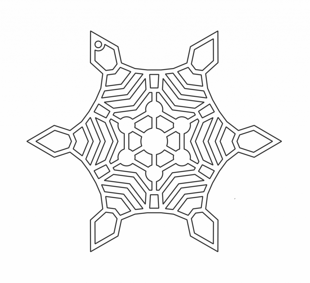 Copo de nieve 76 — vector para corte CNC