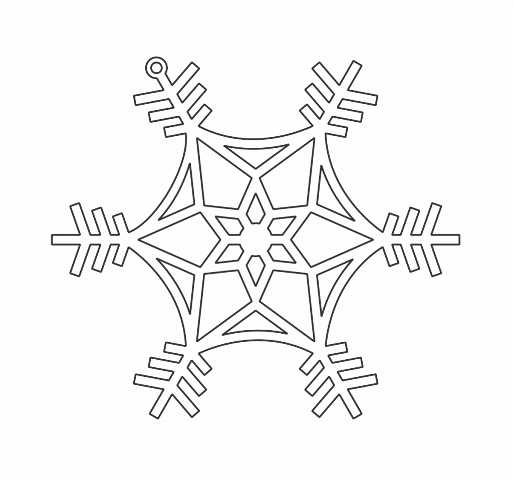 Copo de nieve 78 — vector para corte CNC