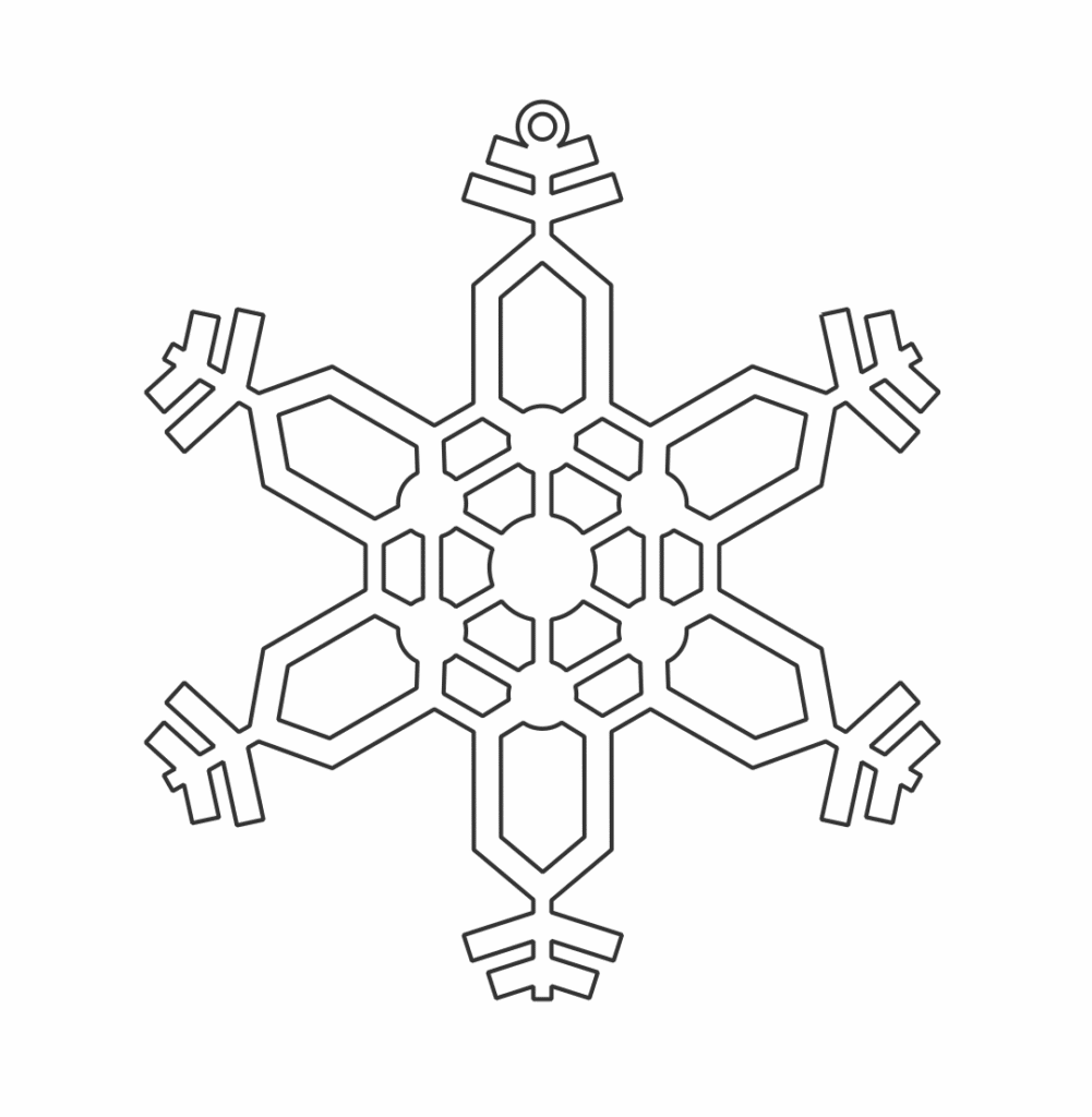 Copo de nieve 79 — vector para corte CNC