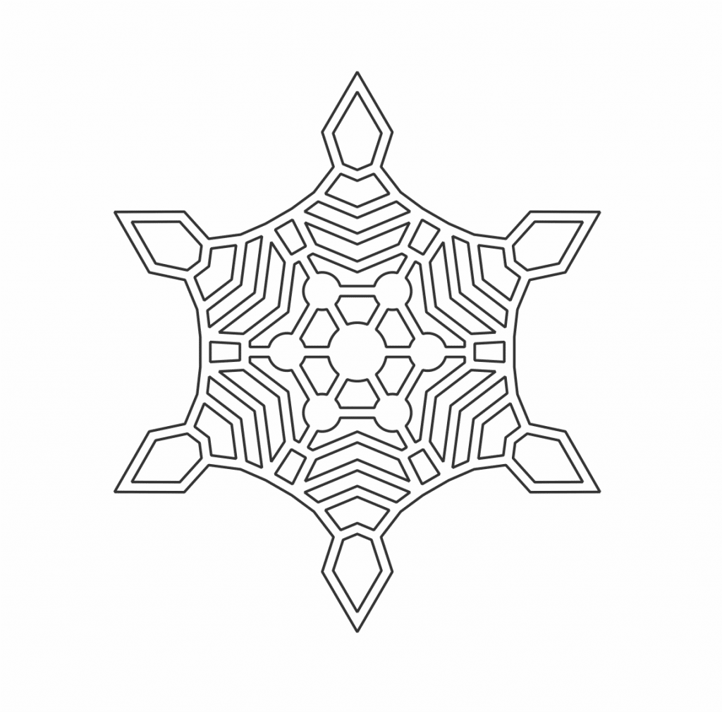 Copo de nieve 80 — vector para corte CNC