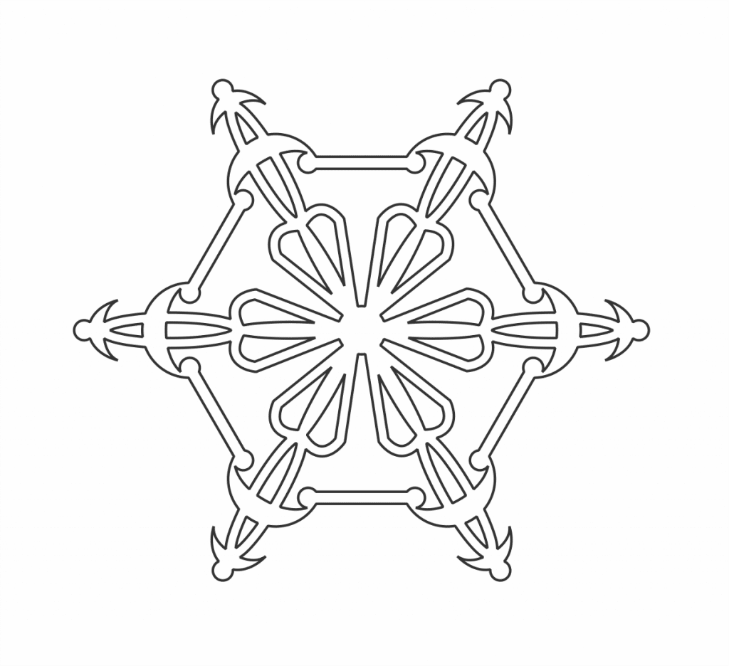 Copo de nieve 81 — vector para corte CNC