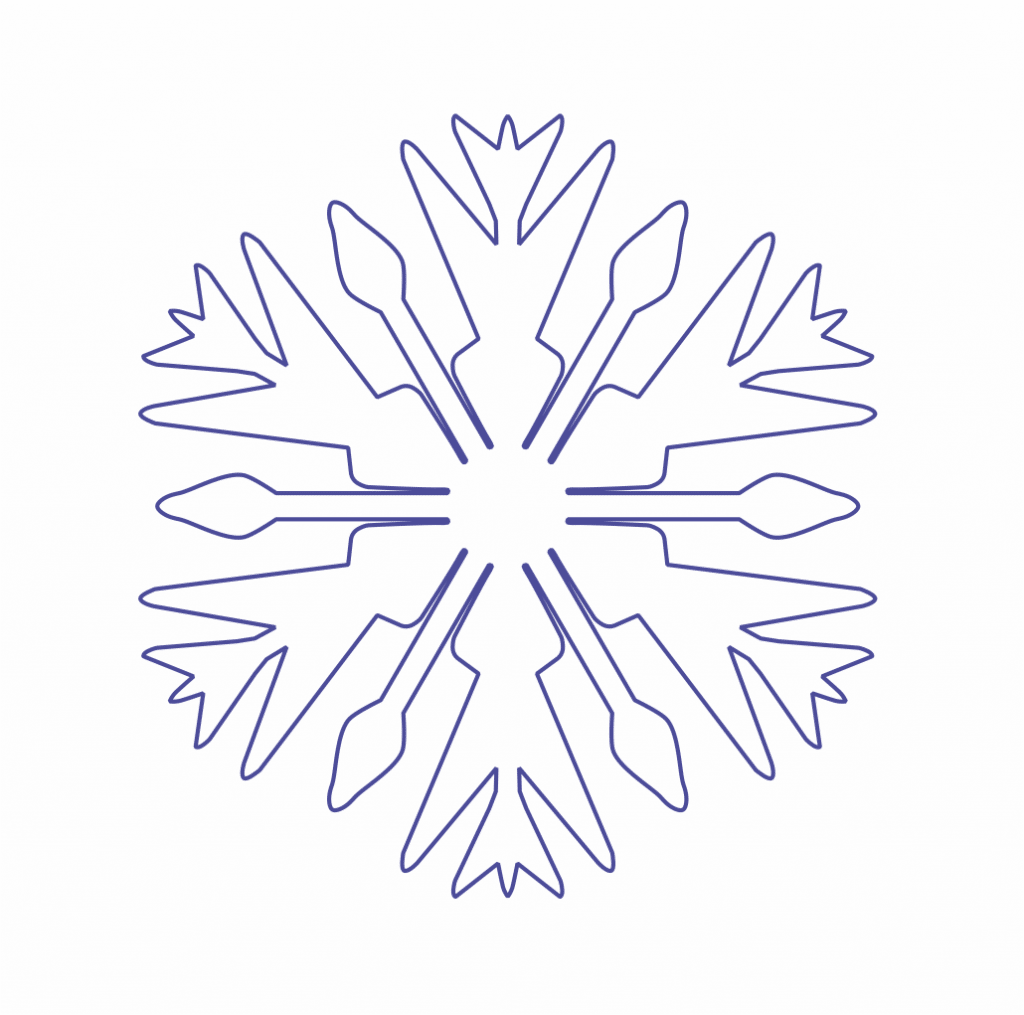 Copo de nieve 84 — vector para corte CNC