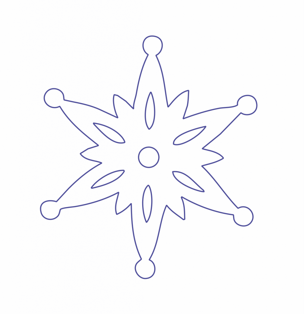 Copo de nieve 85 — vector para corte CNC