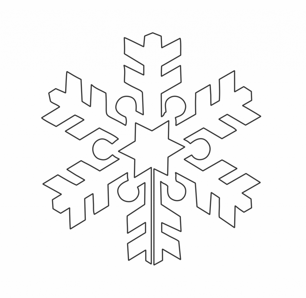 Copo de nieve 86 — vector para corte CNC