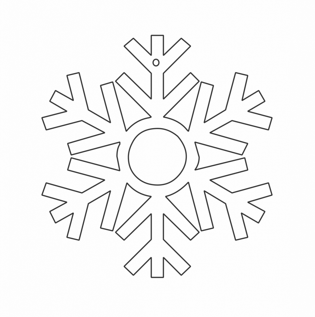 Copo de nieve 65 — vector para corte CNC