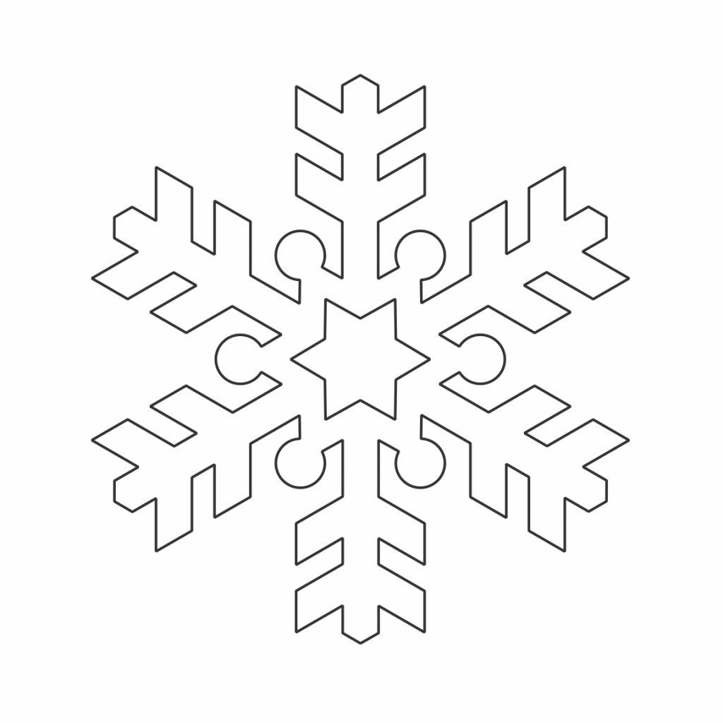 Copo de nieve 67 — vector para corte CNC