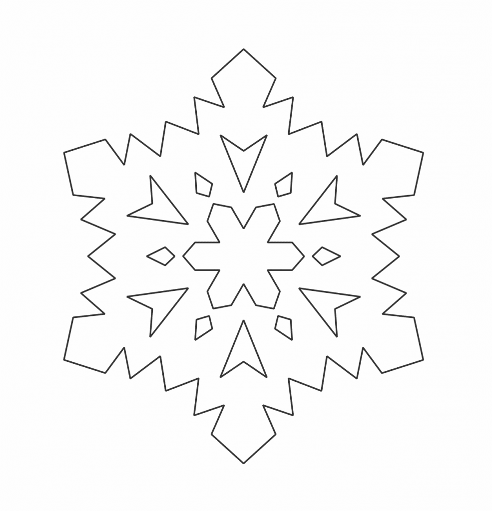 Copo de nieve 68 — vector para corte CNC