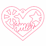 Corazón "Amor" - Vector descarganle para corte CNC y grabado laser gratis | Stanser