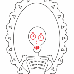 Cuadro calavera (Mujer) - Vector descarganle para corte CNC y grabado laser gratis | Stanser