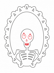 Cuadro calavera (Mujer)