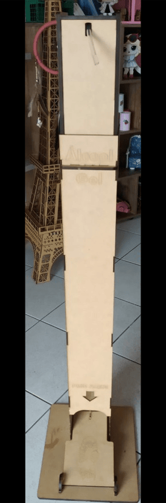 Dispensador de gel antibacterial — vector para corte CNC