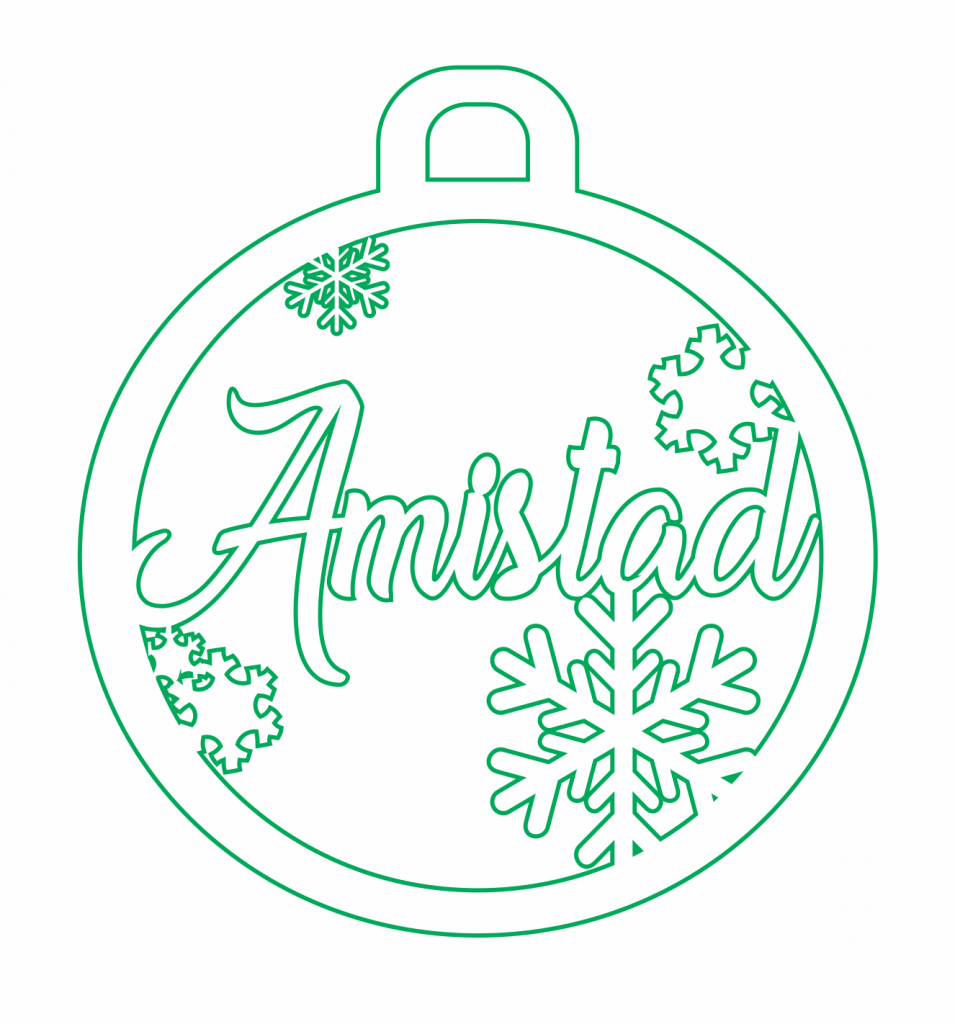 Esfera «Amistad» — vector para corte CNC