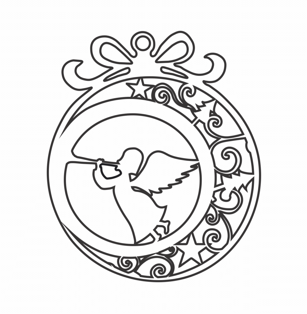 Esfera «Querubín» — vector para corte CNC