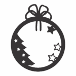 Esfera "Árbol de estrellas" - Vector descarganle para corte CNC y grabado laser gratis | Stanser