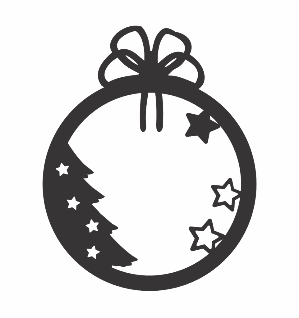 Esfera «Árbol de estrellas» — vector para corte CNC