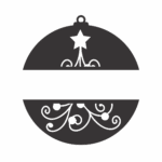 Esfera "Pino personalizable" - Vector descarganle para corte CNC y grabado laser gratis | Stanser