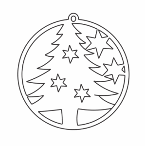 Esfera «Árbol y estrellas»
