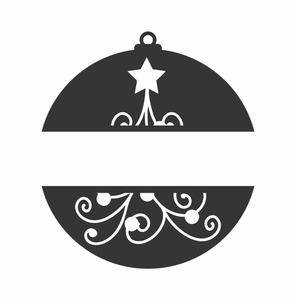 Esfera «Pino personalizable» — vector para corte CNC