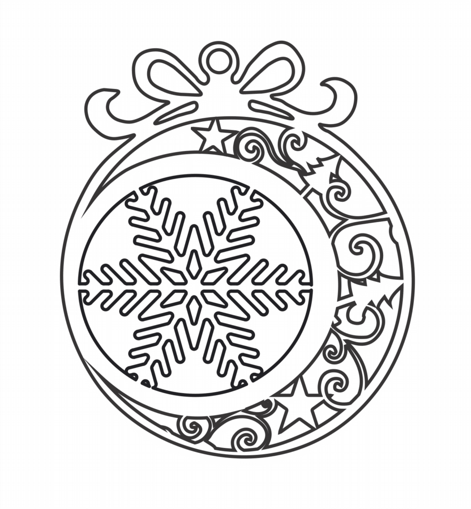 Esfera «Copo de nieve 2» — vector para corte CNC