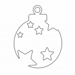 Esfera "Estrellas caladas" - Vector descarganle para corte CNC y grabado laser gratis | Stanser