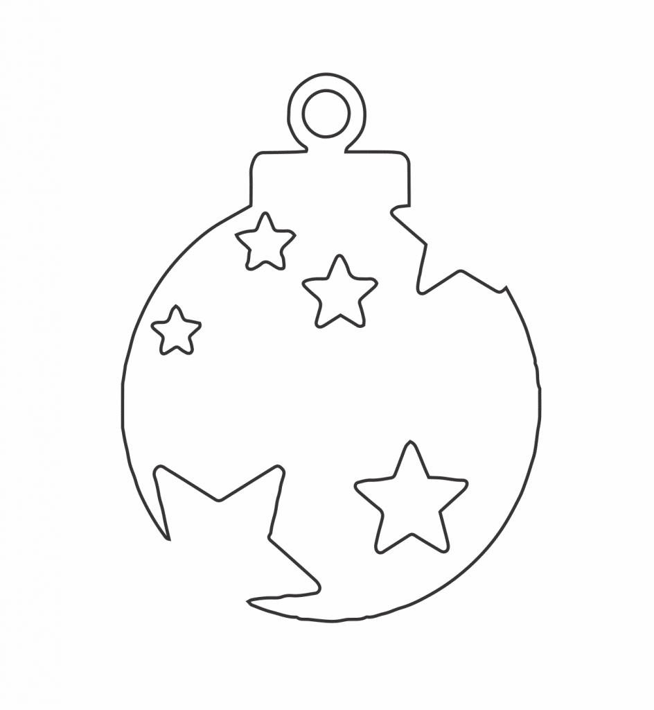 Esfera «Estrellas caladas» — vector para corte CNC