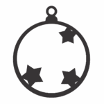 Esfera "Estrellas" - Vector descarganle para corte CNC y grabado laser gratis | Stanser