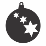 Esfera "Estrellas caladas" - Vector descarganle para corte CNC y grabado laser gratis | Stanser