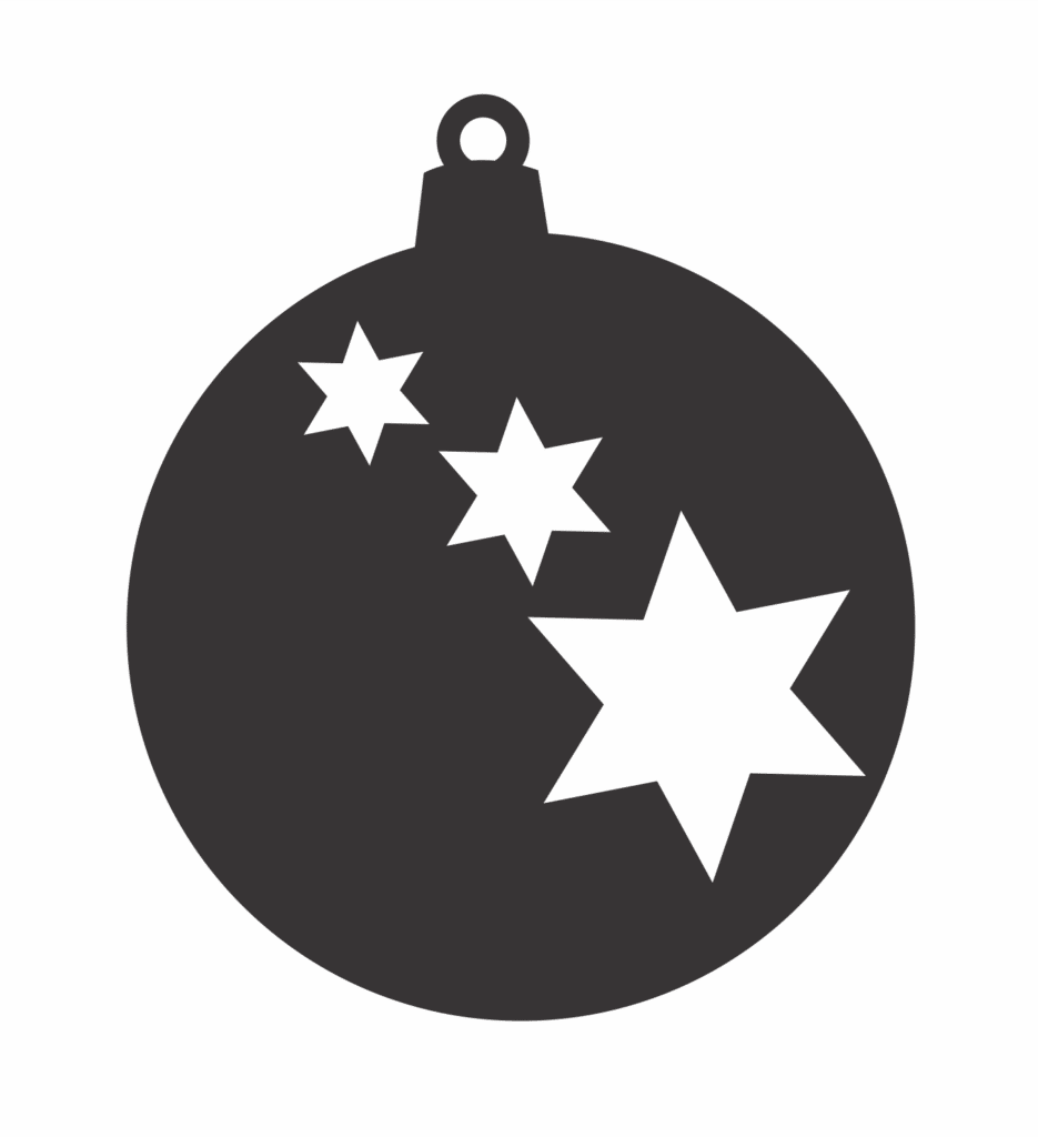 Esfera «Estrellas caladas» — vector para corte CNC