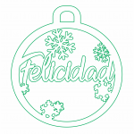 Esfera "Felicidad" - Vector descarganle para corte CNC y grabado laser gratis | Stanser