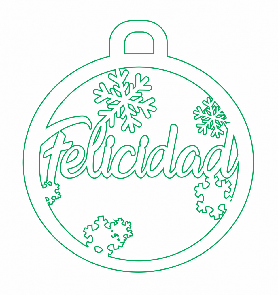 Esfera «Felicidad» — vector para corte CNC