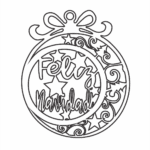 Esfera "Feliz Navidad" - Vector descarganle para corte CNC y grabado laser gratis | Stanser