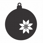 Esfera "Noche Buena" - Vector descarganle para corte CNC y grabado laser gratis | Stanser