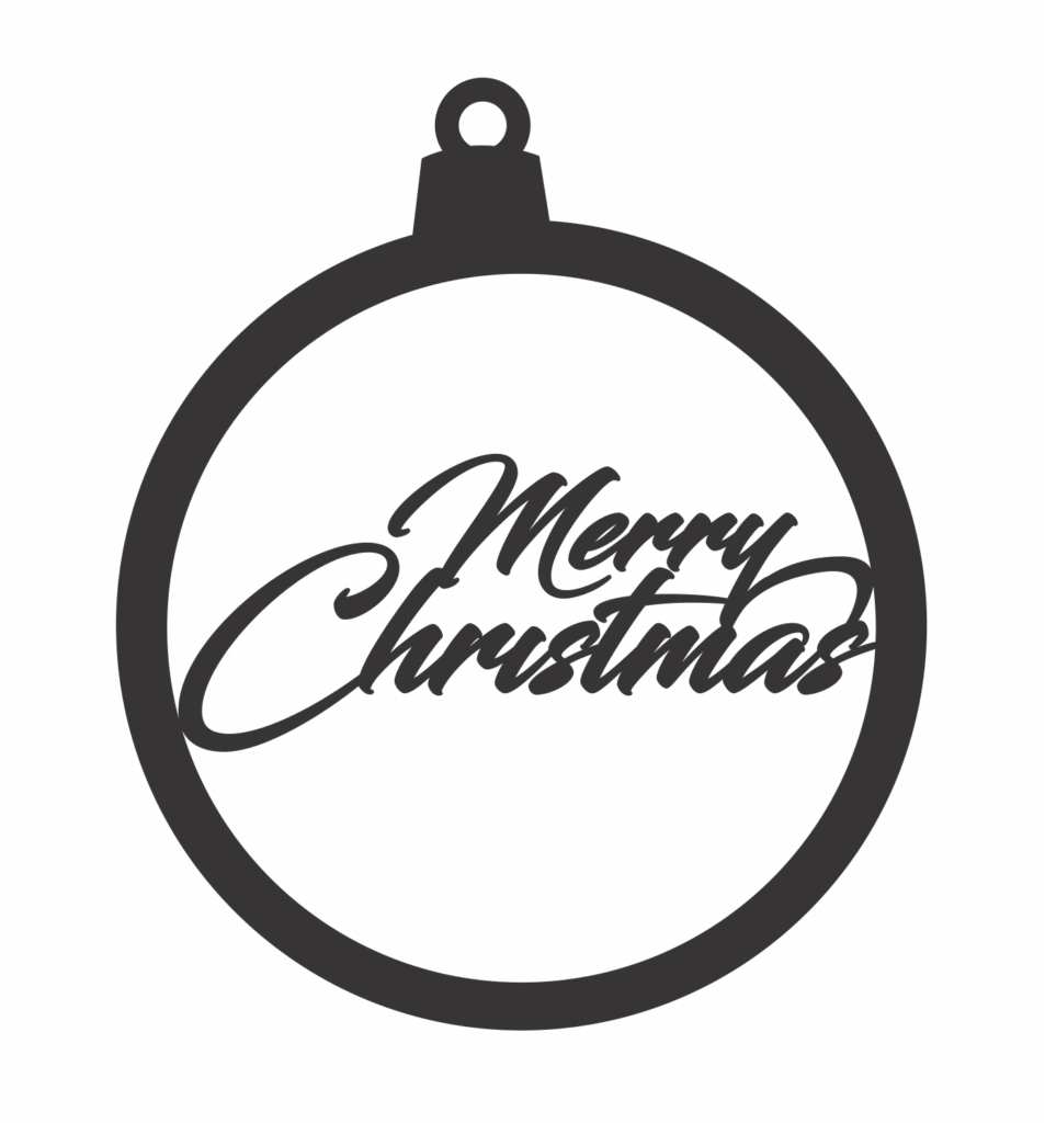 Esfera «Merry Christmas» — vector para corte CNC