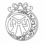 Esfera "Moño y pinos" - Vector descarganle para corte CNC y grabado laser gratis | Stanser