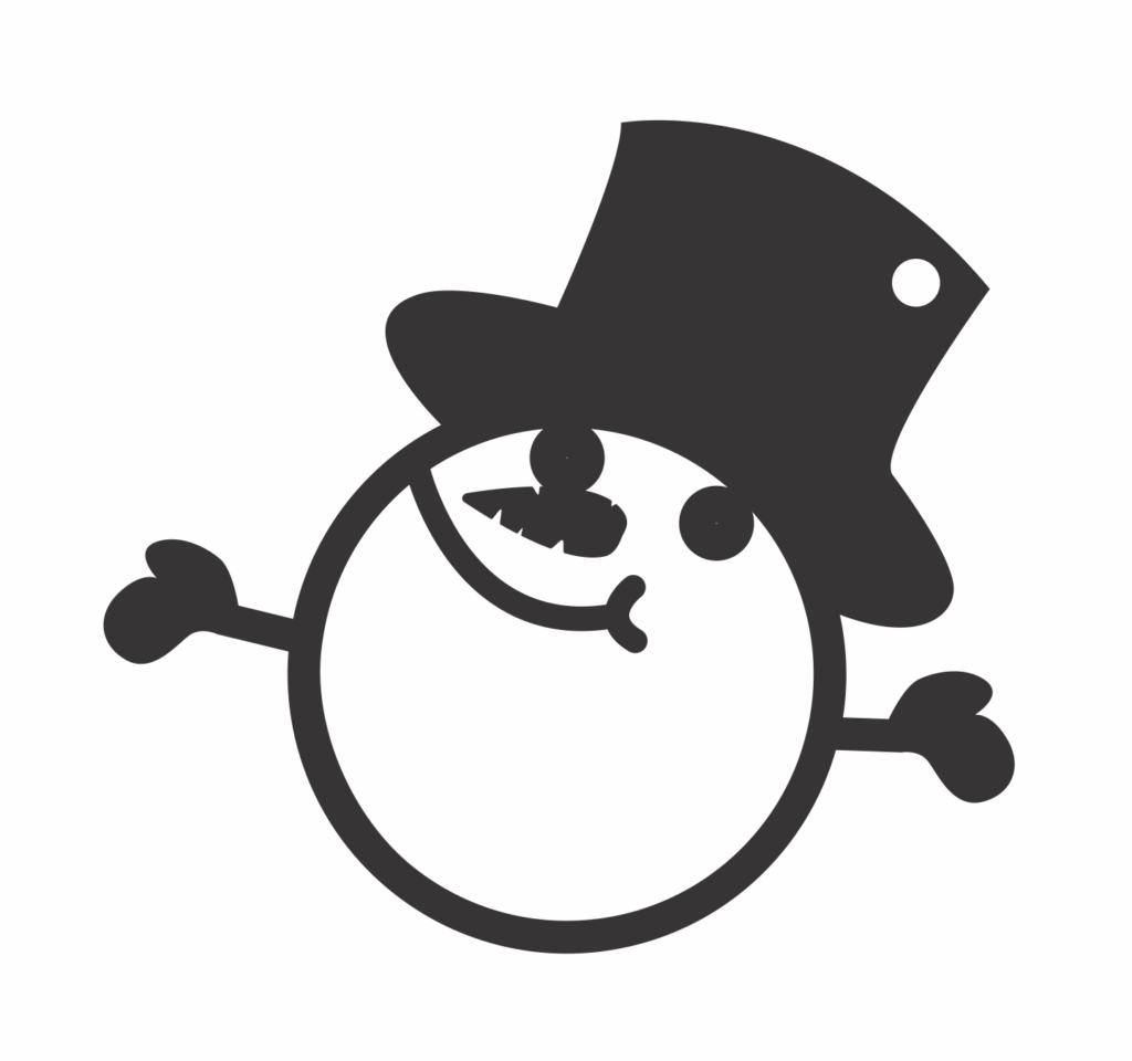 Esfera «Muñeco de nieve» — vector para corte CNC
