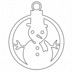 Decoración de muñeco de nieve - Vector descarganle para corte CNC y grabado laser gratis | Stanser
