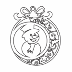 Esfera "Muñeco de nieve sonriente" - Vector descarganle para corte CNC y grabado laser gratis | Stanser