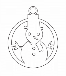 Decoración de muñeco de nieve