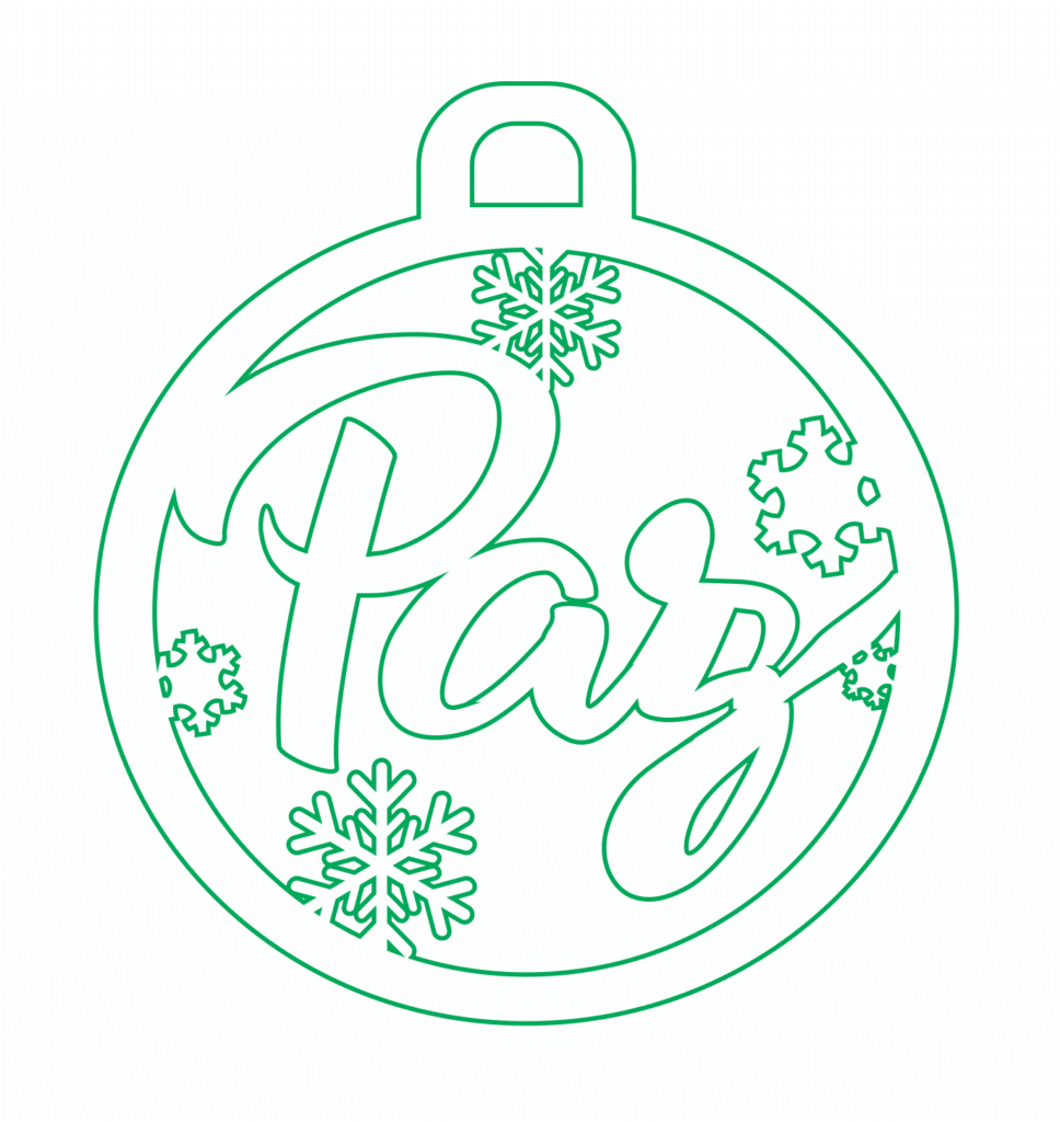 Esfera «Paz» — vector para corte CNC