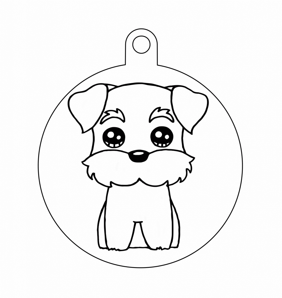 Esfera «Schnauzer 2» — vector para corte CNC