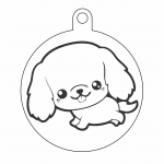Esfera "Perro corriendo" - Vector descarganle para corte CNC y grabado laser gratis | Stanser