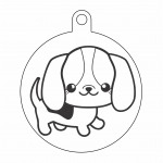 Esfera "Perrito sonriente" - Vector descarganle para corte CNC y grabado laser gratis | Stanser