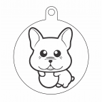 Esfera "Perro con pelota" - Vector descarganle para corte CNC y grabado laser gratis | Stanser