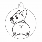Esfera "Trasero de perrito" - Vector descarganle para corte CNC y grabado laser gratis | Stanser