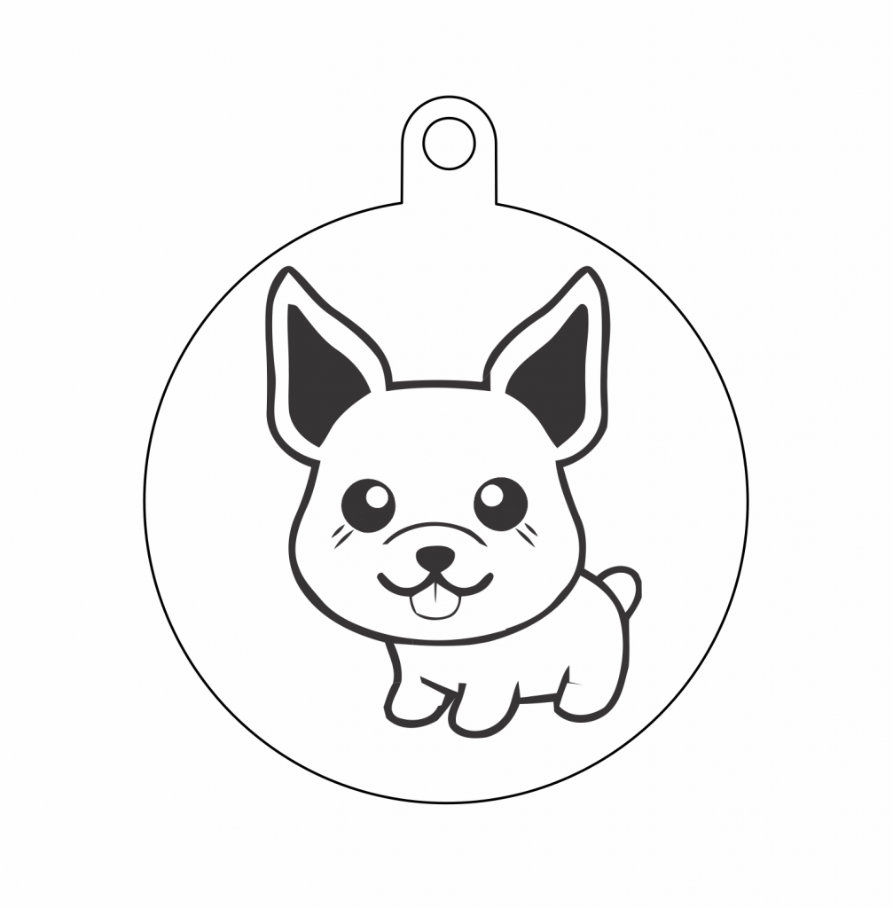 Esfera «Perro Chihuahua» — vector para corte CNC