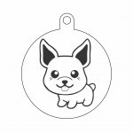 Esfera "Perro Chihuahua" - Vector descarganle para corte CNC y grabado laser gratis | Stanser