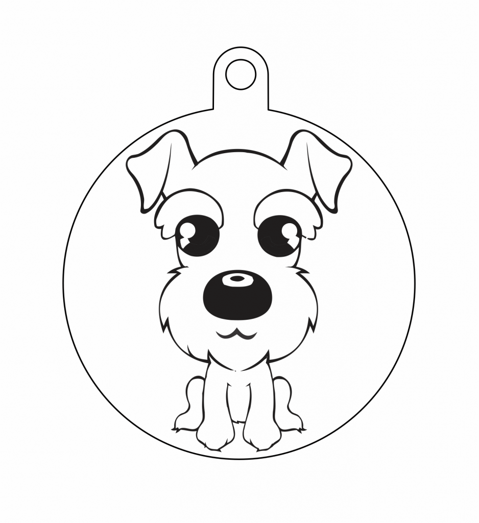 Esfera «Schnauzer» — vector para corte CNC