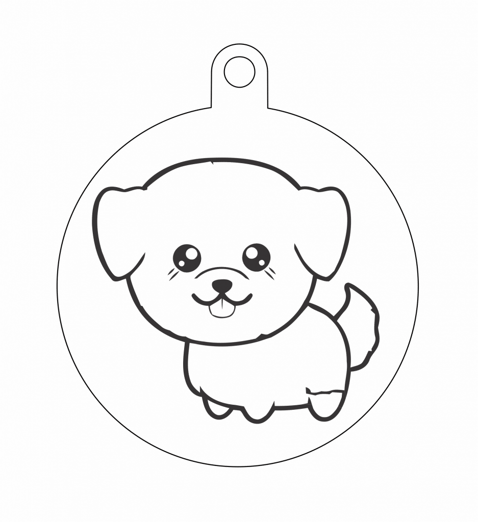 Esfera «Perrito» — vector para corte CNC