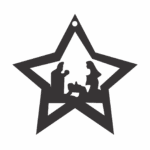 Esfera de estrella "Nacimiento" - Vector descarganle para corte CNC y grabado laser gratis | Stanser